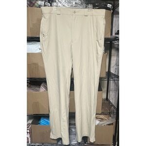 Under Armour Performance Golf Pants Khaki Beige Men's 36R Nylon Stretch Zippers